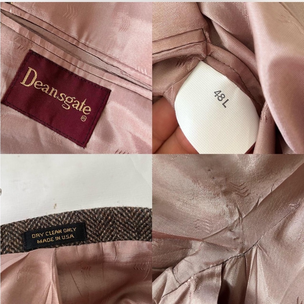 Vintage Deansgate Brown herringbone tweed wool sport coat. - Picture 8 of 8